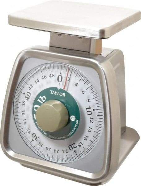 Taylor - 50 Lb. Capacity, Analog Dial Portion Control Scale - 1/8 oz. Graduation, 6 x 5" Platform - A1 Tooling