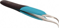 Erem - 5-1/2" OAL 7-SA Ergonomic Tweezers - Curved, Fine Point, High Precision Tips - A1 Tooling