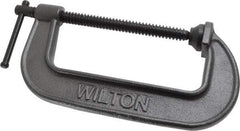 Wilton - Light-Duty 6" Max Opening, 2-3/4" Throat Depth, Ductile Iron Standard C-Clamp - 2,450 Lb Capacity, 0" Min Opening, Standard Throat Depth - A1 Tooling