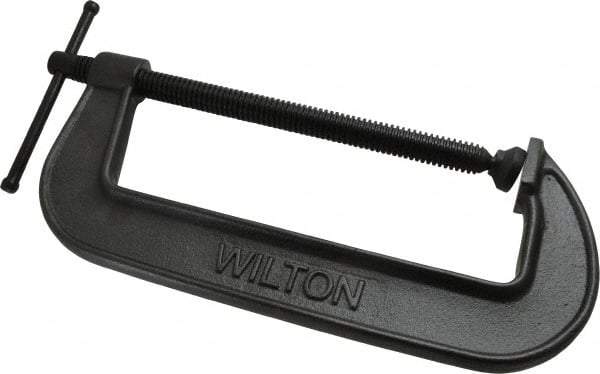 Wilton - Light-Duty 10" Max Opening, 3-5/8" Throat Depth, Ductile Iron Standard C-Clamp - 2,850 Lb Capacity, 0" Min Opening, Standard Throat Depth - A1 Tooling