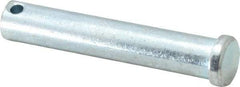 Made in USA - 1/2" Pin Diam, 2-3/4" OAL, Standard Clevis Pin - 5/32" Hole, 2-19/32" Usable Length, Zinc-Plated Steel - A1 Tooling