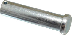 Made in USA - 3/4" Pin Diam, 3" OAL, Standard Clevis Pin - 5/32" Hole, 2-27/32" Usable Length, Zinc-Plated Steel - A1 Tooling