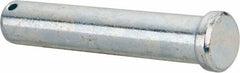 Made in USA - 3/4" Pin Diam, 4" OAL, Standard Clevis Pin - 5/32" Hole, 3-27/32" Usable Length, Zinc-Plated Steel - A1 Tooling