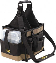 CLC - 23 Pocket Black & Brown Polyester Tool Bag - 11" Wide x 10" Deep x 19" High - A1 Tooling