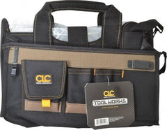 CLC - 15 Pocket Black & Brown Polyester Tool Bag - 16" Wide x 9" Deep x 9" High - A1 Tooling