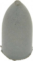 Cratex - 7/8" Max Diam x 1-3/4" Long, Cone, Rubberized Point - Coarse Grade, Silicon Carbide, 1/4" Arbor Hole, Unmounted - A1 Tooling