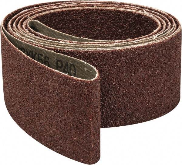 Tru-Maxx - 2" Wide x 132" OAL, 40 Grit, Aluminum Oxide Abrasive Belt - Aluminum Oxide, Coarse, Coated - A1 Tooling