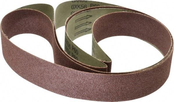 Tru-Maxx - 2" Wide x 132" OAL, 60 Grit, Aluminum Oxide Abrasive Belt - Aluminum Oxide, Medium, Coated - A1 Tooling