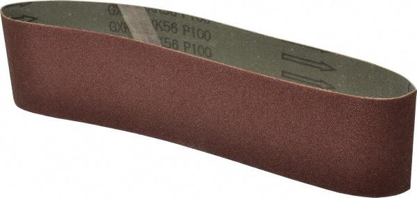 Tru-Maxx - 3" Wide x 24" OAL, 100 Grit, Aluminum Oxide Abrasive Belt - Aluminum Oxide, Fine, Coated - A1 Tooling