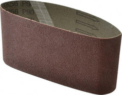 Tru-Maxx - 3-1/2" Wide x 15-1/2" OAL, 80 Grit, Aluminum Oxide Abrasive Belt - Aluminum Oxide, Medium, Coated - A1 Tooling