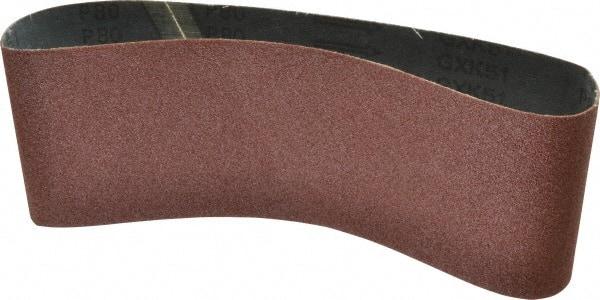 Tru-Maxx - 4" Wide x 24" OAL, 80 Grit, Aluminum Oxide Abrasive Belt - Aluminum Oxide, Medium, Coated - A1 Tooling