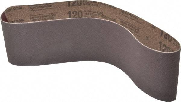 Tru-Maxx - 4" Wide x 36" OAL, 120 Grit, Aluminum Oxide Abrasive Belt - Aluminum Oxide, Fine, Coated - A1 Tooling