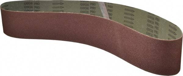 Tru-Maxx - 4" Wide x 54" OAL, 60 Grit, Aluminum Oxide Abrasive Belt - Aluminum Oxide, Medium, Coated - A1 Tooling