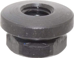 Gibraltar - 5/16-18 Steel Black Oxide Spherical Flange Nut - Grade 12L14, 3/8" High, 3/4" Diam x 1/8" High Flange, 1-1/4" Radius - A1 Tooling