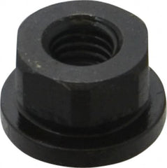 Gibraltar - 3/8-16 Steel Black Oxide Spherical Flange Nut - Grade 12L14, 1/2" High, 7/8" Diam x 1/8" High Flange, 1-1/4" Radius - A1 Tooling