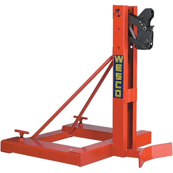 Wesco Industrial Products - 1,000 Lb Load Capacity, 16, 30, 55 & 85 Gal Drum Grab - 28" Wide x 34" High, Steel Wheels - A1 Tooling