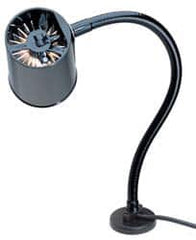 Made in USA - 18 Inch, Gooseneck, Magnetic Mounted, Incandescent, Black, General Purpose Task Light - 100 Watt, 120 Volt, Nonmagnifying - A1 Tooling