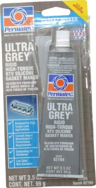 Permatex - 3-1/2 oz Gasket Maker - -65 to 650°F, Gray, Comes in Tube - A1 Tooling