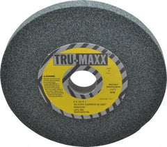 Tru-Maxx - 60 Grit Silicon Carbide Bench & Pedestal Grinding Wheel - 6" Diam x 1" Hole x 1/2" Thick, 5410 Max RPM, K Hardness, Medium Grade , Vitrified Bond - A1 Tooling