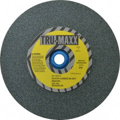 Tru-Maxx - 80 Grit Silicon Carbide Bench & Pedestal Grinding Wheel - 6" Diam x 1" Hole x 1/2" Thick, 5410 Max RPM, K Hardness, Medium Grade , Vitrified Bond - A1 Tooling