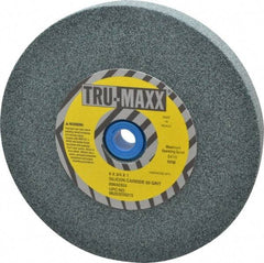 Tru-Maxx - 60 Grit Silicon Carbide Bench & Pedestal Grinding Wheel - 6" Diam x 1" Hole x 3/4" Thick, 5410 Max RPM, K Hardness, Medium Grade , Vitrified Bond - A1 Tooling