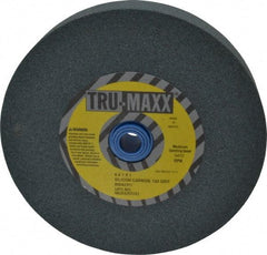 Tru-Maxx - 120 Grit Silicon Carbide Bench & Pedestal Grinding Wheel - 6" Diam x 1" Hole x 1" Thick, 5410 Max RPM, K Hardness, Fine Grade , Vitrified Bond - A1 Tooling