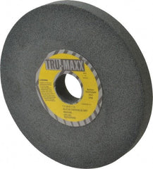 Tru-Maxx - 80 Grit Silicon Carbide Bench & Pedestal Grinding Wheel - 7" Diam x 1-1/4" Hole x 3/4" Thick, 3600 Max RPM, K Hardness, Medium Grade , Vitrified Bond - A1 Tooling