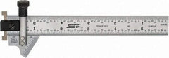 SPI - 6 Inch Long x 3/4 Wide Blade, 118° Bevel Angle, Steel Ruler Drill Point Gage - 1/8 Inch Ruler Graduation, Removable Ruler Hook - A1 Tooling