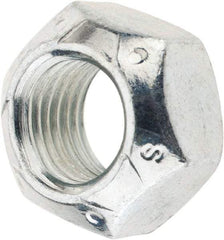 Value Collection - 7/16-20 UNF Grade C Hex Lock Nut with Distorted Thread - 11/16" Width Across Flats, Cadmium Clear-Plated Finish - A1 Tooling