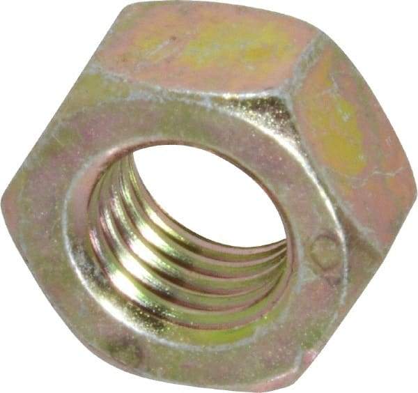 Value Collection - 5/16-24 UNF Steel Right Hand Hex Nut - 1/2" Across Flats, 17/64" High, Zinc Yellow Dichromate Finish - A1 Tooling