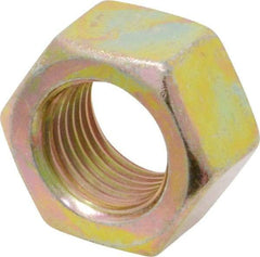 Value Collection - 1/2-20 UNF Steel Right Hand Hex Nut - 3/4" Across Flats, 7/16" High, Zinc Yellow Dichromate Finish - A1 Tooling