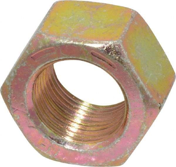 Value Collection - 3/4-16 UNF Steel Right Hand Hex Nut - 1-1/8" Across Flats, 41/64" High, Zinc Yellow Dichromate Finish - A1 Tooling