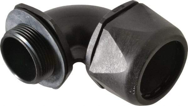 Murrplastik - 1-1/4" Trade, Nylon Compression Angled Liquidtight Conduit Connector - Noninsulated - A1 Tooling