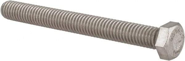 Value Collection - 3/8-16 UNC, 3-1/2" Length Under Head Hex Head Cap Screw - Fully Threaded, Grade 316 Stainless Steel, Uncoated, 9/16" Hex - A1 Tooling