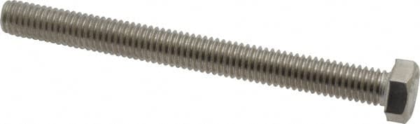 Value Collection - 3/8-16 UNC, 4" Length Under Head Hex Head Cap Screw - Fully Threaded, Grade 316 Stainless Steel, Uncoated, 9/16" Hex - A1 Tooling