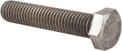 Value Collection - 1/2-13 UNC, 2-1/2" Length Under Head Hex Head Cap Screw - Fully Threaded, Grade 316 Stainless Steel, Uncoated, 3/4" Hex - A1 Tooling