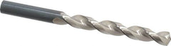 Guhring - 12mm 130° High Speed Steel Jobber Drill - Bright Finish, Right Hand Cut, Parabolic Flute, Straight Shank, 5-15/16" OAL, Standard Point - A1 Tooling