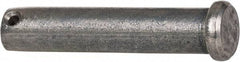 Made in USA - 5/8" Pin Diam, 3" OAL, Standard Clevis Pin - 5/32" Hole, 2-27/32" Usable Length, Uncoated Stainless Steel - A1 Tooling