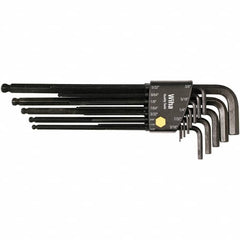 Wiha - 13 Piece, L-Key Long Arm Ball End Hex Key Set - 0.05 to 3/8" Range, Chrome Vanadium Molybdenum - A1 Tooling