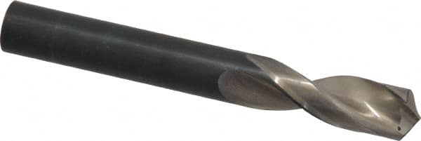 Guhring - 29/64" 130° Parabolic Flute High Speed Steel Screw Machine Drill Bit - Bright Finish, Right Hand Cut, 1-27/32" Flute Length, 3-3/4" OAL, Standard Point, Straight Shank - A1 Tooling