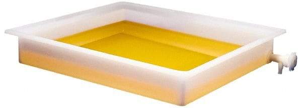 Bel-Art - 16" Long x 12" Wide x 3" Deep Tray with Faucet Tray - Polyethylene - A1 Tooling