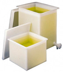 Bel-Art - 15 Gallon Natural Rectangular Polyethylene Tank - 19" High x 12" Diam - A1 Tooling