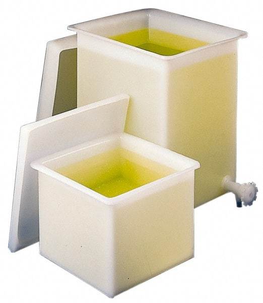 Bel-Art - 5 Gallon Natural Rectangular Polyethylene Tank - 10" High x 11" Diam - A1 Tooling