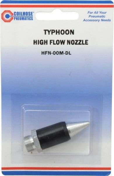 Coilhose Pneumatics - Blow Gun Safety High Flow Nozzle - 1/2-27 UNS, 2" Long, Aluminum - A1 Tooling