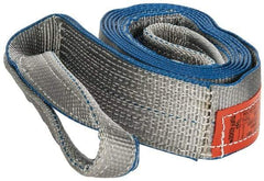 Lift-All - 12' Long x 3" Wide, 4,800 Lb Vertical Capacity, 1 Ply, Polyester Web Sling - 3,800 Lb Choker Capacity, Silver (Color) - A1 Tooling