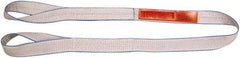 Lift-All - 4' Long x 4" Wide, 11,500 Lb Vertical Capacity, 2 Ply, Polyester Web Sling - 9,200 Lb Choker Capacity, Silver (Color) - A1 Tooling