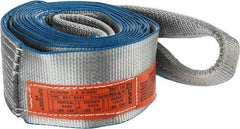 Lift-All - 20' Long x 4" Wide, 6,400 Lb Vertical Capacity, 1 Ply, Polyester Web Sling - 5,000 Lb Choker Capacity, Silver (Color) - A1 Tooling