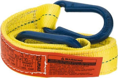 Lift-All - 3' Long x 2" Wide, 6,400 Lb Vertical Capacity, 2 Ply, Polyester Web Sling - 5,000 Lb Choker Capacity, Yellow - A1 Tooling