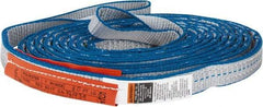 Lift-All - 20' Long x 1" Wide, 3,200 Lb Vertical Capacity, 2 Ply, Polyester Web Sling - 2,500 Lb Choker Capacity, Silver (Color) - A1 Tooling