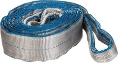 Lift-All - 14' Long x 3" Wide, 8,600 Lb Vertical Capacity, 2 Ply, Polyester Web Sling - 6,900 Lb Choker Capacity, Silver (Color) - A1 Tooling